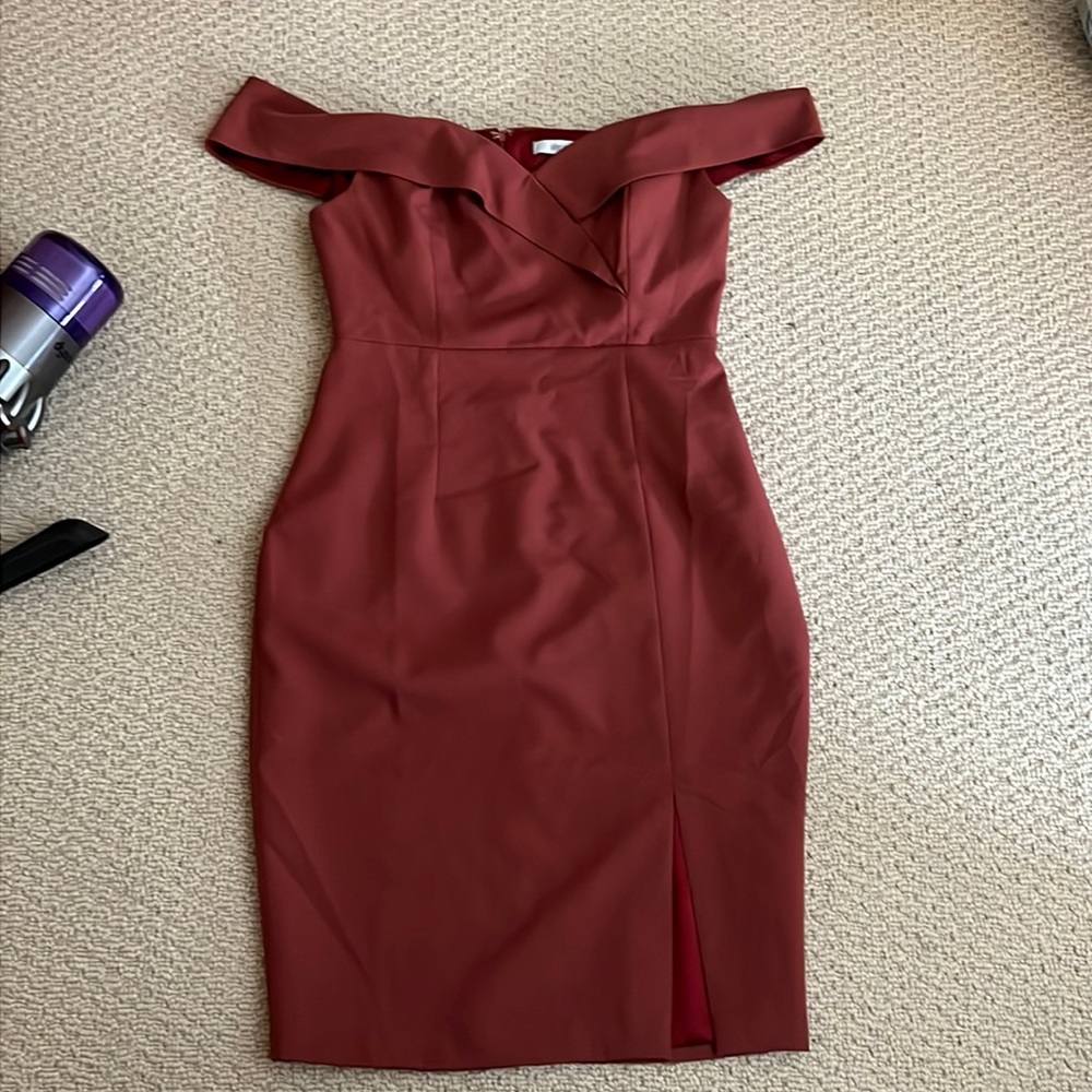 Red orange dress